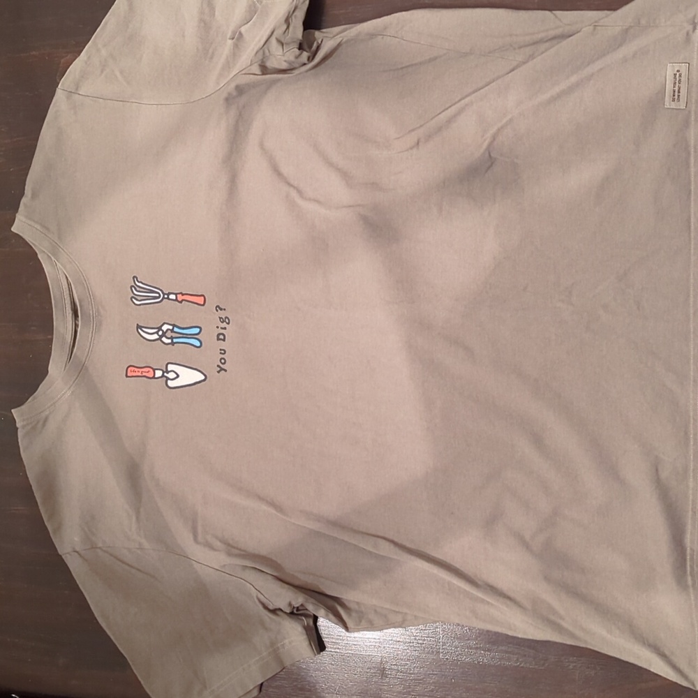 Green Men's XXXL Life is Good Crusher Tee "You Dig" Gardening